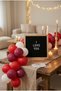 Valentine's Day Anniversary Decoration Classic Set Black Felt Letter Board Stand Balloon Chain Hand Pump Romantic Set
