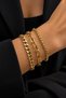 Steel 3-Piece Women's Combination Bracelet Set / Crushed Chain / Twisted Chain / Ring Chain Gold Color with Extension Chain - 2