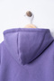Hooded Wide Cuff Slogan Printed Leather Emblem Sweatshirt/Sweatpants 3 Thread Fleece-Lined Ribbed Set - 7