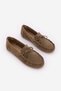 Women's Genuine Leather Lace-Up Bowknot Moccasin Olive Drawstring Loafer Casual Shoes Tavon Soil Suede - 6