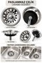 Stainless Steel 8cm Kitchen Sink Strainer and Drain Strainer with Stopper - 3