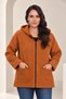 Hooded Boucle Oversized Short Coat Mustard