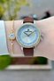 Gold Metallic Case, Brown Color, 2-Year Warranty, Women's Wristwatch and Bracelet - 2