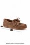 Women's Oval Toe Genuine Leather Lace-Up Moccasin Ruched Loafers Casual Shoes Rudez Camel Suede - 8
