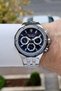 Dial in Navy Blue Strap in Metallic Color Indicators Active 2 Years Warranty Men's Wristwatch