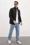 Zippered Stand Collar Regular Softshell Coat - 3