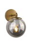 Rain Sconce Antique-Smoked Globe Glass, Modern Decorative Sconce, Globe Glass Wall Sconce, Decorative Wall Lighting, Living Room, Bedroom and Hallway Lighting - 3