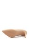 Women's Nude Platinum Pointed Toe Thin Heeled Genuine Leather Stiletto - 7