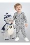 Super Dino Baby Boy Gray Pajama Set