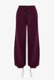 Burgundy Adjustable Waistband Wide Leg Sweatpants - 5
