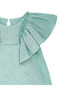 Floral Baby Girl's Green Muslin Ruffled Summer Dress - 7