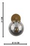 Rain Sconce Antique-Smoked Globe Glass, Modern Decorative Sconce, Globe Glass Wall Sconce, Decorative Wall Lighting, Living Room, Bedroom and Hallway Lighting - 5