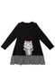 Silver Leopard Girl's Black Ruffle Dress - 3