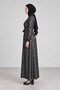 Organza Fabric Belted Robe Silver - 2