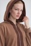 Short Cardigan Zipper Closure Skirt Set Mink - 4