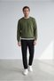 Bisiklet Yaka Regular Fit besticktes Basic-Slim-Sweatshirt - 3