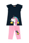 Unicorn Power Girls T-shirt Tights Set - 3
