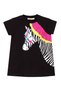 Zebracorn Black Yellow Ruffled Girls' Summer T-Shirt Tunic Leggings Set - 5