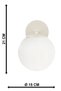 Rain Sconce 2 Pieces White-White Globe Glass, Modern Decorative Sconce, 2-Globe Glass Wall Sconce, Decorative Wall Lighting, Living Room, Bedroom and Hallway Lighting - 7