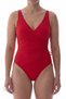Red Twisted Detailed Corset Swimsuit - 5