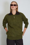 Velvet Polo Collar Knit Sweater - 7