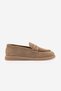 Women's Genuine Leather Rope Detailed Moccasin Loafer Casual Shoes Ginar Taba Suede - 3