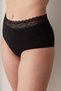 Beauty Cotton High Waist Black Slip Panties - 2