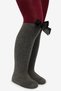 Girl's Pretty Ribbon Burgundy Pantyhose - 5