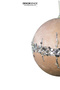 Christmas Ornament Silver Stone Velvet Ball Pink 15 cm - 3