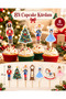 New Year Themed Nutcracker Ballerina Toothpick Cupcake Ornament 8 Pieces - 3