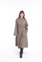 Premium Belted Coat with Trim Detail Beige - 5