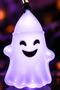 Halloween Ghost Pendant 4-Pack Illuminated 6X3 cm Black String Halloween Party Accessory - 6