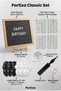 Black and White Stylish Birthday Decoration Classic Set Dark Gray Felt Letter Board with Stand and Pump Balloon Chain - 2