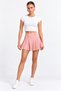 Shortlu Sandy Pink White Mini Skirt