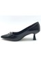 Feles 5 cm heel buckle detailed stiletto women's shoes black - 4