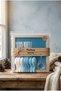 Winter Themed Birthday Decoration Mini Set Blue Felt Letter Board with Stand and Balloon Chain - 4