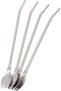 6-Piece Stainless Steel Cocktail Bar Forks with Straws and Cleaning Brush, Latte Forks with Straws 22 cm - 7