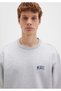 0611716-900 Logo Printed Crew Neck Sweatshirt Gray - 6