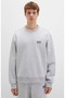 0611716-900 Logo Printed Crew Neck Sweatshirt Gray - 4