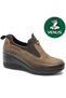 Maranta Genuine Leather Wedge Heel Orthopedic Women's Casual Shoes Vi̇zon