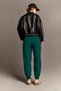 Green Darted Leg Elastic Trousers - 3