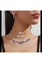 Blue Drop Stone Custom Made Necklace Earring Set - 2