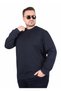 Large Size Crew Neck Classic Sweat 23216 NAVY BLUE