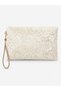 Women's White Laced Portfolio & Bridal Bag