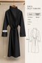 Lorven Women's Stone Oversize High Collar Belted Long Trench Coat - 4