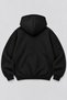 Unisex Black Oversize Hooded Sweatshirt 3 Thread Threaded Basic Hoodie with Kangaroo Pocket - 6