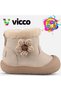 Winter Rubber Sole Furry Orthopedic Children's Boots Beige
