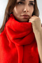 Puffy Red Soft Textured Women's Scarf Shawl Shoulder Shawl 50 cm X 190 cm - 8