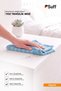 Begonie Microfiber Dusting Cloth Non-Marking Glass and Coffee Table Cleaning Cloth with Stripes 40X40 cm Blue - 4