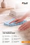 Begonie Microfiber Dusting Cloth Non-Marking Glass and Coffee Table Cleaning Cloth with Stripes 40X40 cm Blue - 2